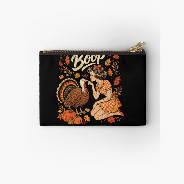 Item preview, Cozy Autumn Boop Girl And Turkey Cute Thanksgiving Cottagecore designed and sold by Ortigzitoun.