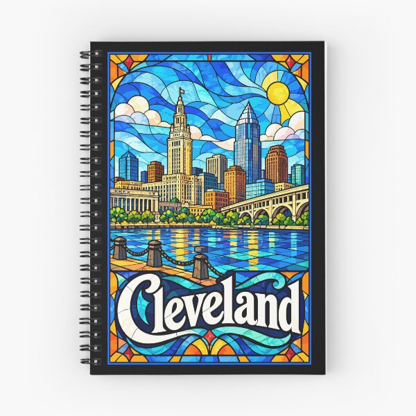 Item preview, Cleveland Ohio Travel Stained Glass Art designed and sold by TomFrontierArt.