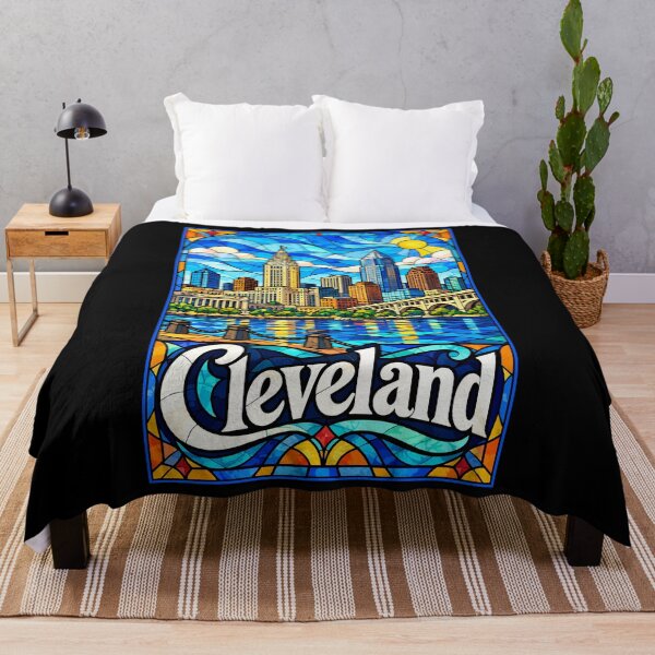 Item preview, Cleveland Ohio Travel Stained Glass Art designed and sold by TomFrontierArt.