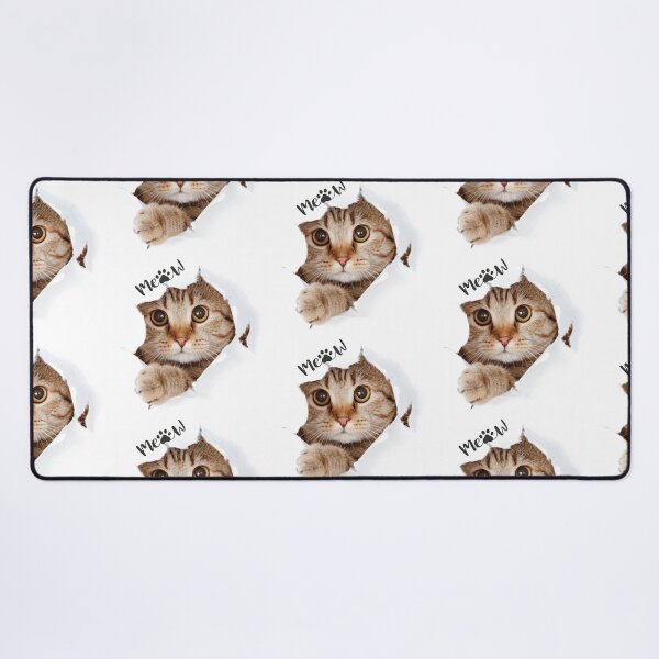 Item preview, Cute Peeking Cat Ripped Paper Meow Art designed and sold by T-ShirtTerrace.