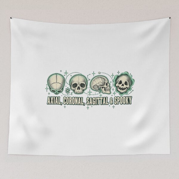 Item preview, Axial Coronal Sagittal Spooky Skull Radiology Tech Halloween designed and sold by AlexandraAz.