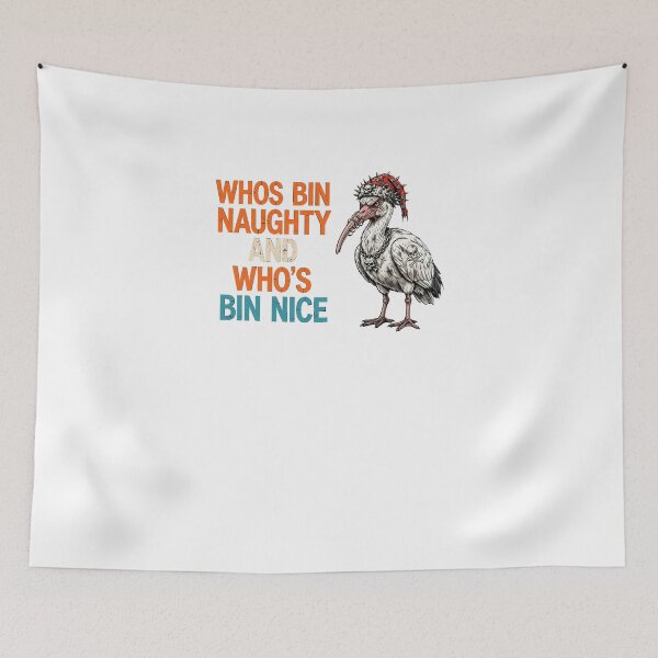 Item preview, Whos Bin Naughty And Whos Bin Nice Funny Australian Ibis Christmas Punk designed and sold by inkfluenceart.
