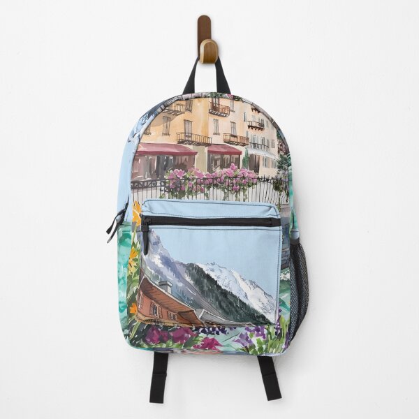 Item preview, Chamonix Watercolor Print – French Alps Vintage Landscape Art designed and sold by POSTERIOCREW.