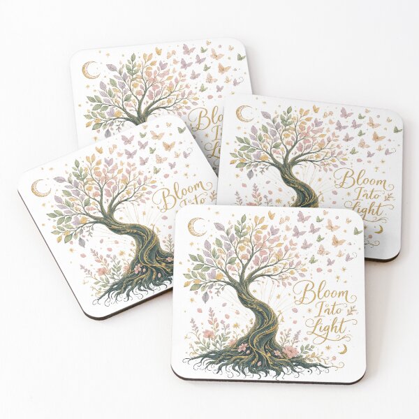 Item preview, Bloom Into Light Magical Tree of Life Butterflies Boho Nature Art designed and sold by inkoutninja.