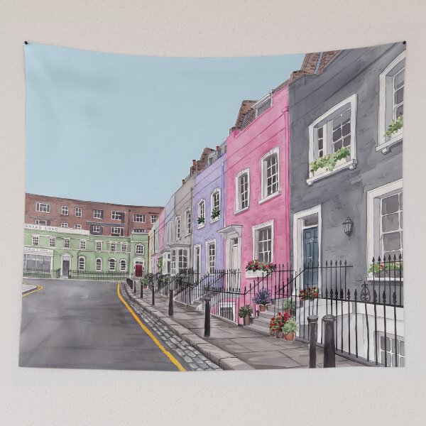Item preview, Chelsea London Watercolor Print – English Cityscape Wall Art designed and sold by POSTERIOCREW.