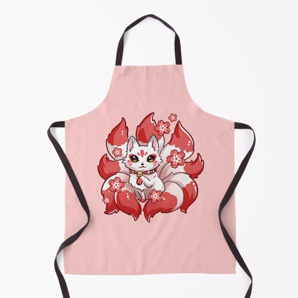 Item preview, Kitsune, nine-tailed fox, red kawaii Japanese Sakura designed and sold by mtdessin.