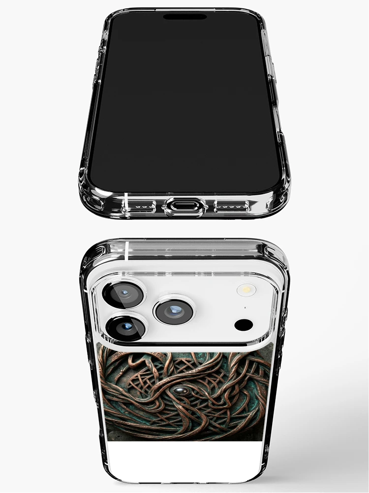 Thumbnail 3 of 5, iPhone Case, Abstract Metallic Rune Circular Shield Design designed and sold by Sharif Islam.