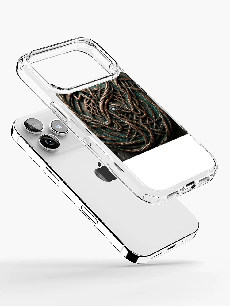 Thumbnail 2 of 5, iPhone Case, Abstract Metallic Rune Circular Shield Design designed and sold by Sharif Islam.