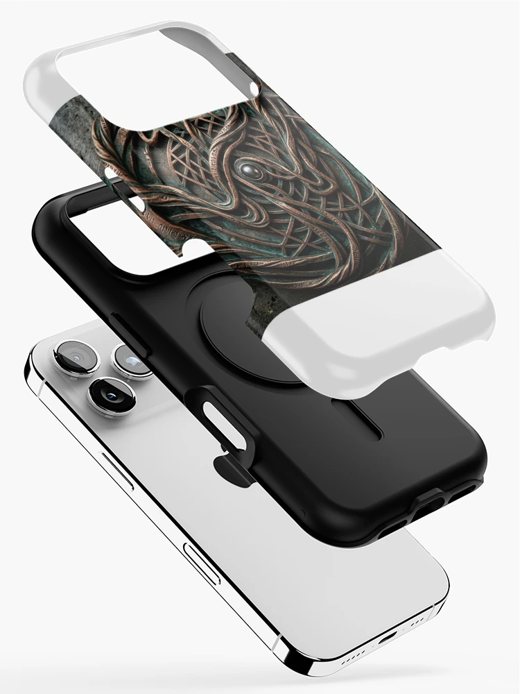 Thumbnail 2 of 4, iPhone Case, Abstract Metallic Rune Circular Shield Design designed and sold by Sharif Islam.