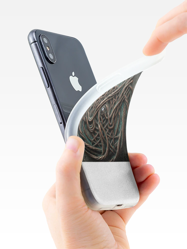 Thumbnail 4 of 5, iPhone Case, Abstract Metallic Rune Circular Shield Design designed and sold by Sharif Islam.