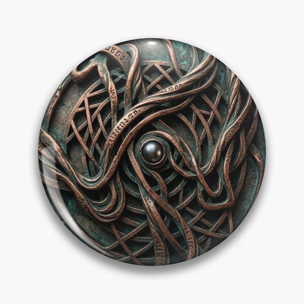 Item preview, Abstract Metallic Rune Circular Shield Design designed and sold by Sharif Islam.