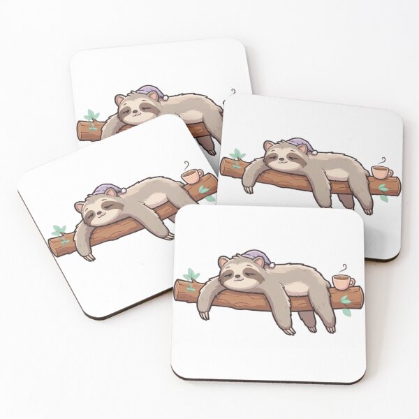 Item preview, Cute Sleepy Sloth Lazy Sloth Napping on Log designed and sold by HoMya.