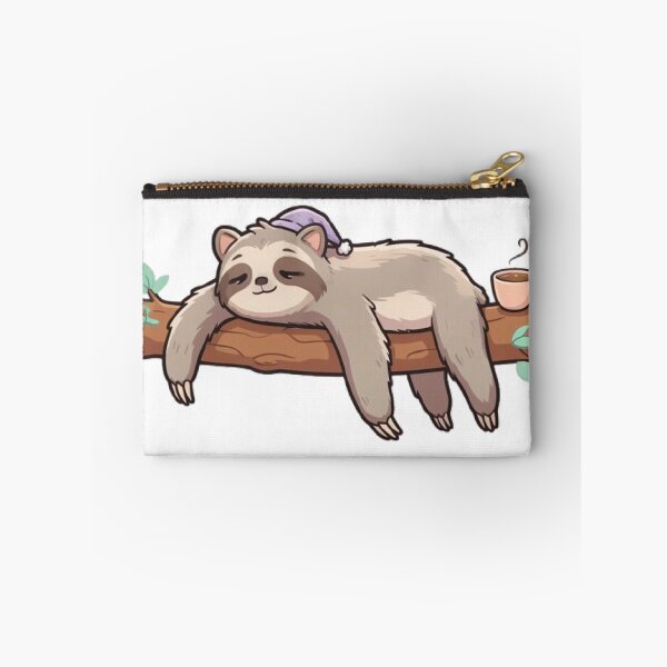 Item preview, Cute Sleepy Sloth Lazy Sloth Napping on Log designed and sold by HoMya.