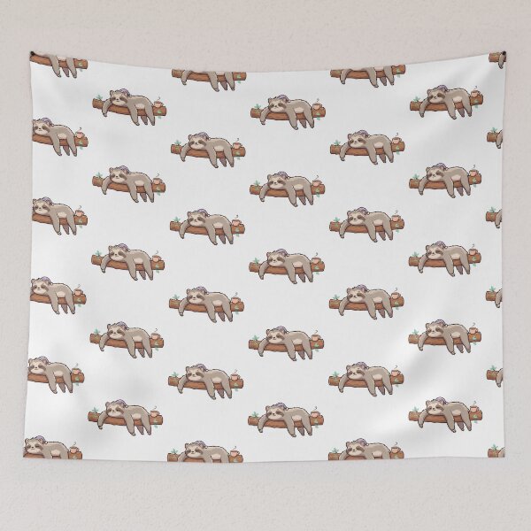 Item preview, Cute Sleepy Sloth Lazy Sloth Napping on Log designed and sold by HoMya.