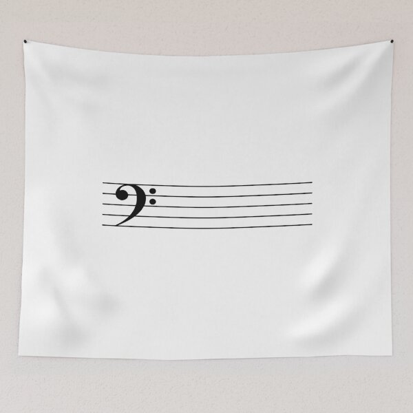 Item preview, Bass F Clef Music Staff - Minimalist Black Design for Musicians designed and sold by lematworks.
