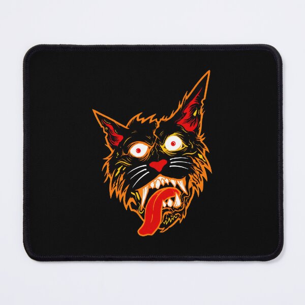 Item preview, Wild Cat Head with Fiery Outline designed and sold by OlyvieArt.