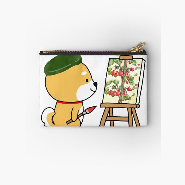 Item preview, Shiba Inu drawing a picture of a tree with a beautiful red fruit designed and sold by neriko.