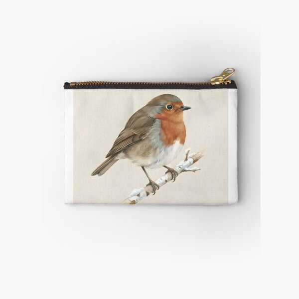 Item preview, Robin on Birch Twig Woodland Illustration designed and sold by ArtlightStudio.