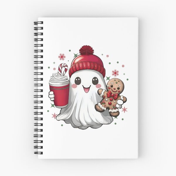 Item preview, Cute 3D Pastel Ghost & Mini Christmas Tree  Spooky Christmas designed and sold by ZyxDes.