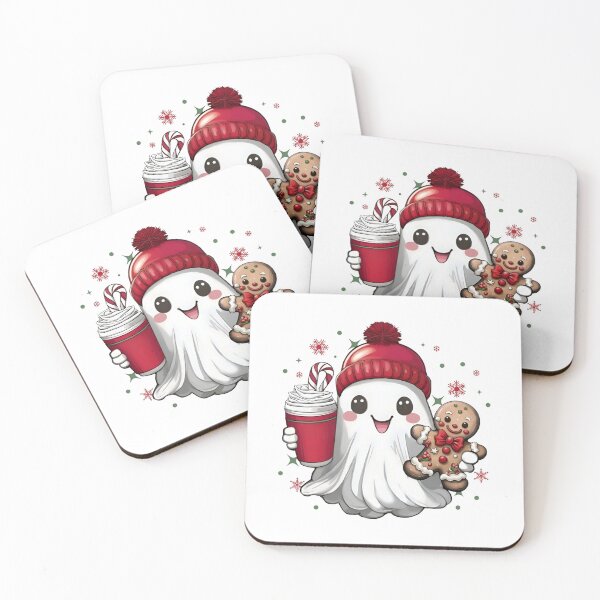 Item preview, Cute 3D Pastel Ghost & Mini Christmas Tree  Spooky Christmas designed and sold by ZyxDes.