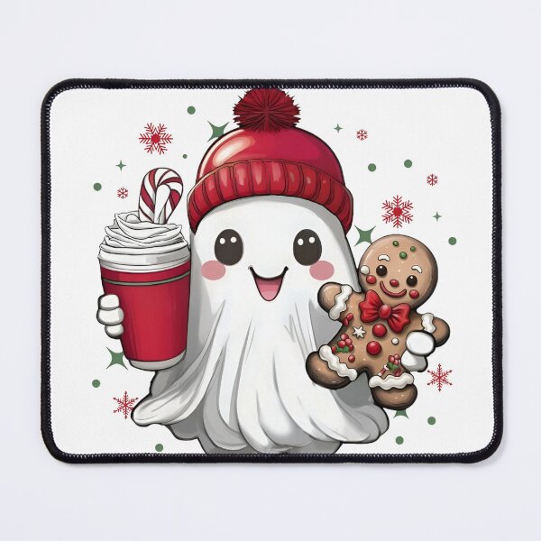 Item preview, Cute 3D Pastel Ghost & Mini Christmas Tree Spooky Christmas designed and sold by ZyxDes.