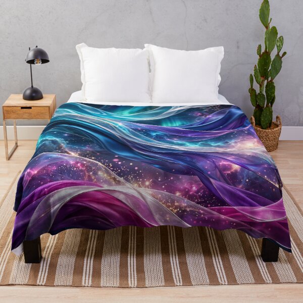 Item preview, Celestial Silk - Luminous Ribbons of the Cosmos designed and sold by DreamyWallVibes.
