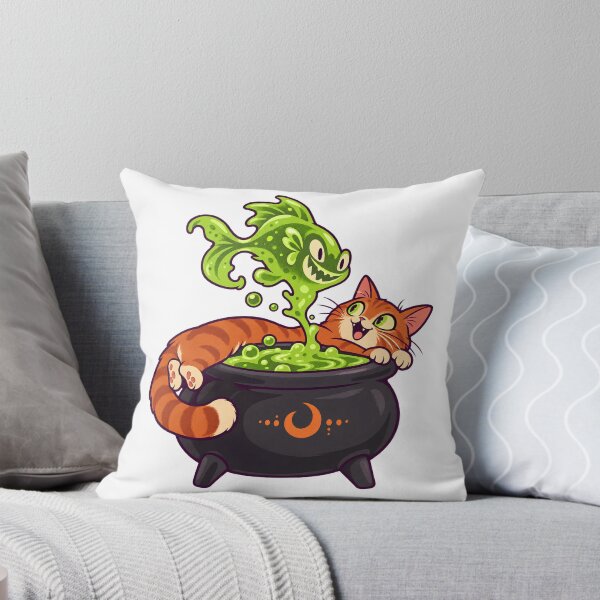 Item preview, Cute Orange Cat Brewing Ghost Fish designed and sold by UvooArt.