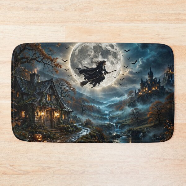 Item preview, The Witching Hour - Moonlit Haunted Valley designed and sold by DreamyWallVibes.