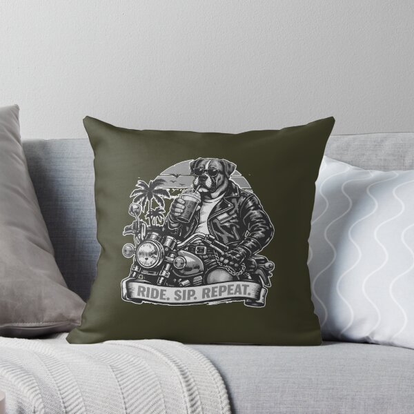 Item preview, Ride Sip Repeat Boxer Dog designed and sold by DIGOR shop.