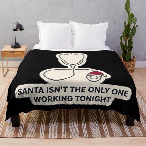 Item preview, Santa Isn't the Only One Working Tonight - Nurse designed and sold by TheCalmEdit.