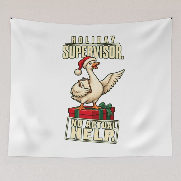 Item preview, Funny Christmas Goose: Holiday Supervisor, No Actual Help designed and sold by PanaddaArtStudio.
