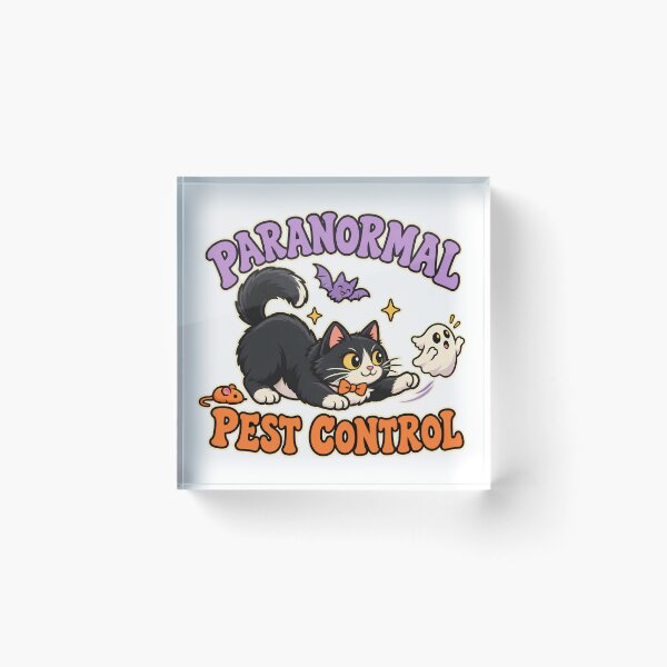 Item preview, Funny Paranormal Pest Control Tuxedo Cat designed and sold by UvooArt.