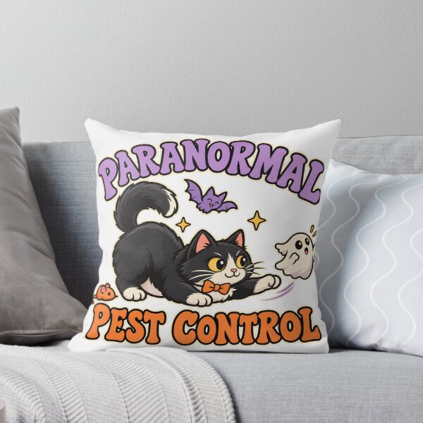 Item preview, Funny Paranormal Pest Control Tuxedo Cat designed and sold by UvooArt.