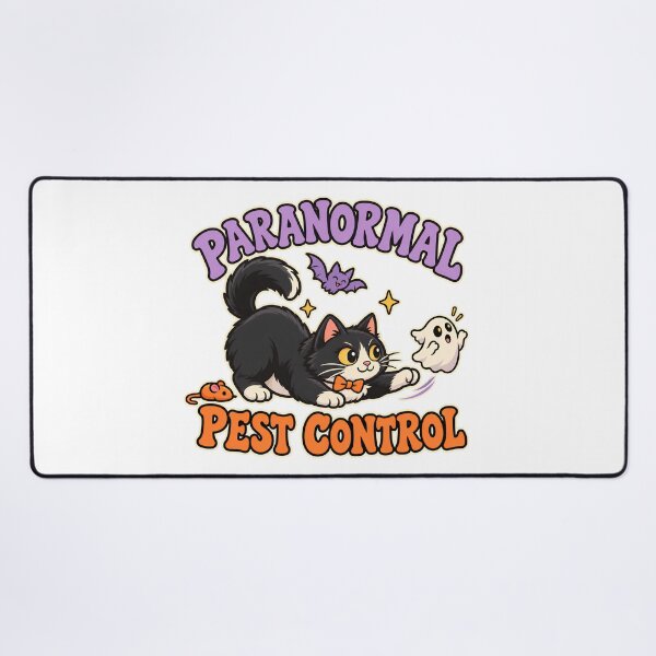 Item preview, Funny Paranormal Pest Control Tuxedo Cat designed and sold by UvooArt.