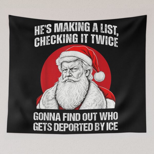 Item preview, Stern Santa with Political Christmas Satire designed and sold by HarinDonreka.