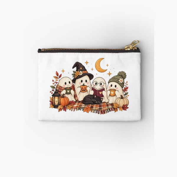 Item preview, Cute Ghosts & Black Cat Halloween Art designed and sold by RedSwagStore.