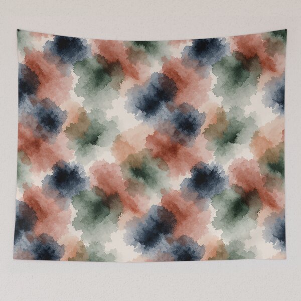 Item preview, Multicolor Watercolor Mosaic- Abstract Pattern designed and sold by Mia's Menagerie.