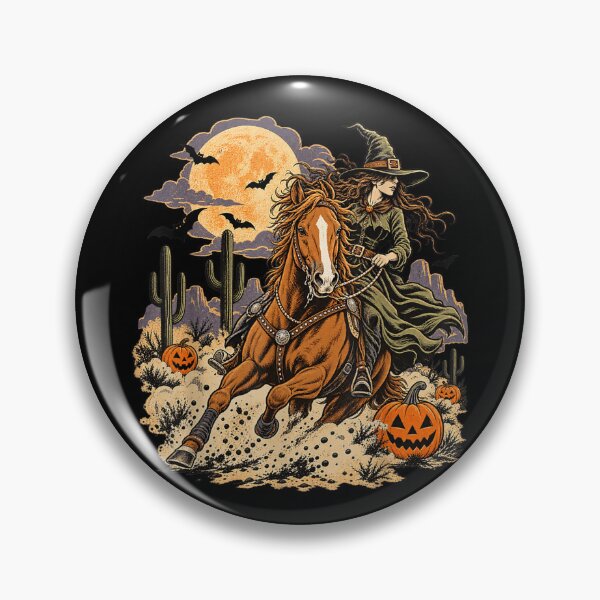 Item preview, Halloween Witch Horse Western Cowgirl Spooky designed and sold by Gargamal.