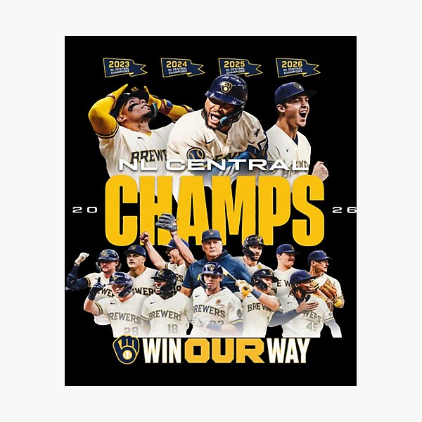 Item preview, Win Our Way Milwaukee Brewers NL Central Champs 2026 Roster Graphic designed and sold by Fryeal Berik.