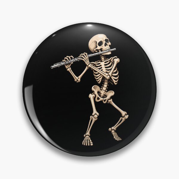 Item preview, Skeleton Playing Flute Musician Halloween designed and sold by serialcarachts.