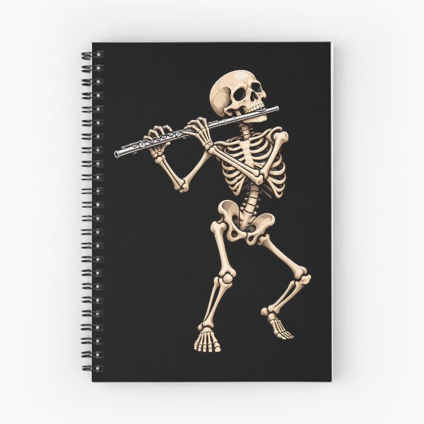 Item preview, Skeleton Playing Flute Musician Halloween designed and sold by serialcarachts.