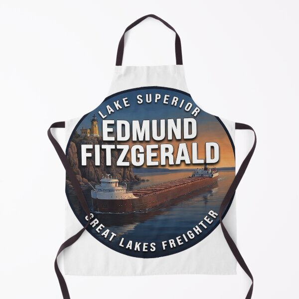 Item preview, Edmund Fitzgerald Lake Superior Lighthouse Passage Round Badge Sticker designed and sold by DetourDgn.