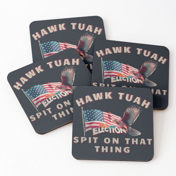 Item preview, Hawk Tuah Spit On That Thing Election Meme American Flag Eagle designed and sold by SkymarArt.