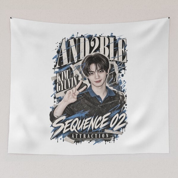 Item preview, Kim Gyuvin Blue Xerox Portrait AND2BLE Fan Art designed and sold by Valeree Store.