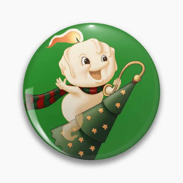 Item preview, Cute Candle Character with Christmas Tree Sticker – Whimsical Holiday Art designed and sold by ZyxDes.