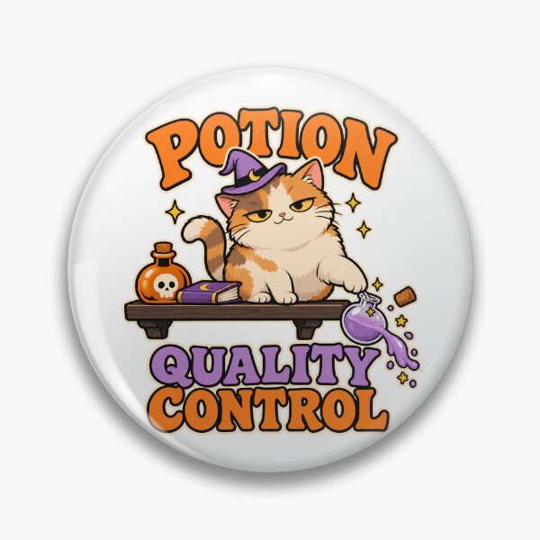 Item preview, Funny Potion Quality Control Calico Cat designed and sold by UvooArt.
