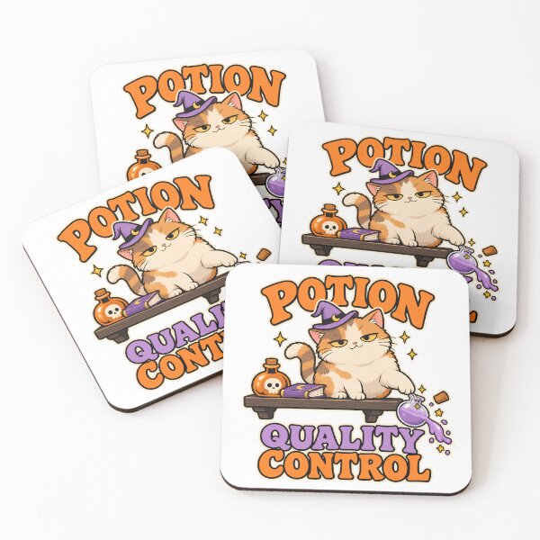 Item preview, Funny Potion Quality Control Calico Cat designed and sold by UvooArt.