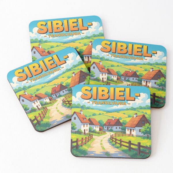 Item preview, Sibiel Romania – Vintage Village Travel Poster designed and sold by LSVart.
