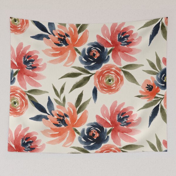 Item preview, Watercolor Floral Seamless Pattern designed and sold by Mia's Menagerie.