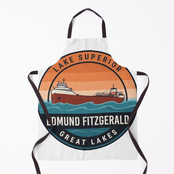 Item preview, Edmund Fitzgerald Lake Superior Ship Profile Vintage Badge Sticker designed and sold by DetourDgn.